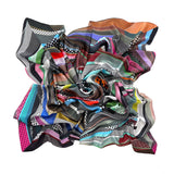 Radiant Diamond Cut art silk scarf by Reetta Hiltunen