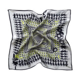 Hoop Hoop Hurray! (black) - Small Silk Scarf - shop.reettahiltunen.com