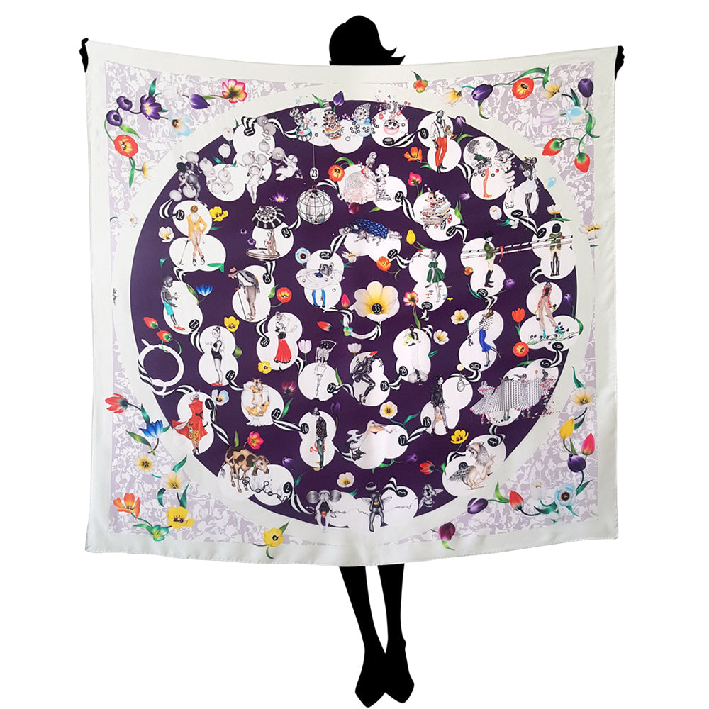 The Spiral Of Ethics silk scarves - various colours - shop.reettahiltunen.com