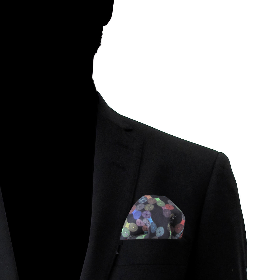 Labyrinth (orange border) - Pocket Square - shop.reettahiltunen.com